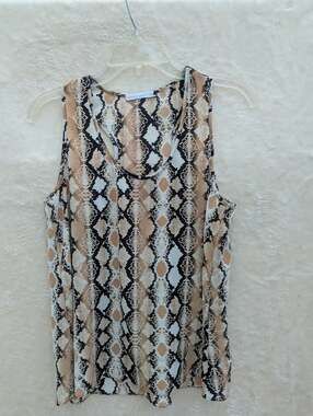Three Eighty Two Snake Print Racerback Tank Top